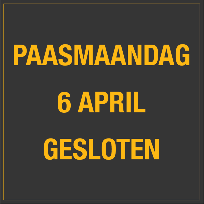 Paasmaandag 6 april gesloten