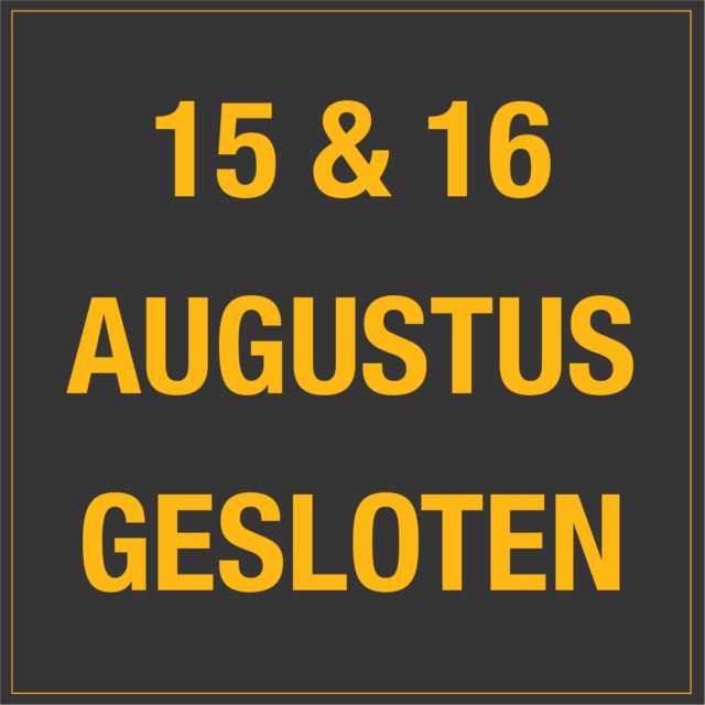 Wij maken de brug! 15 &  16 augustus gesloten